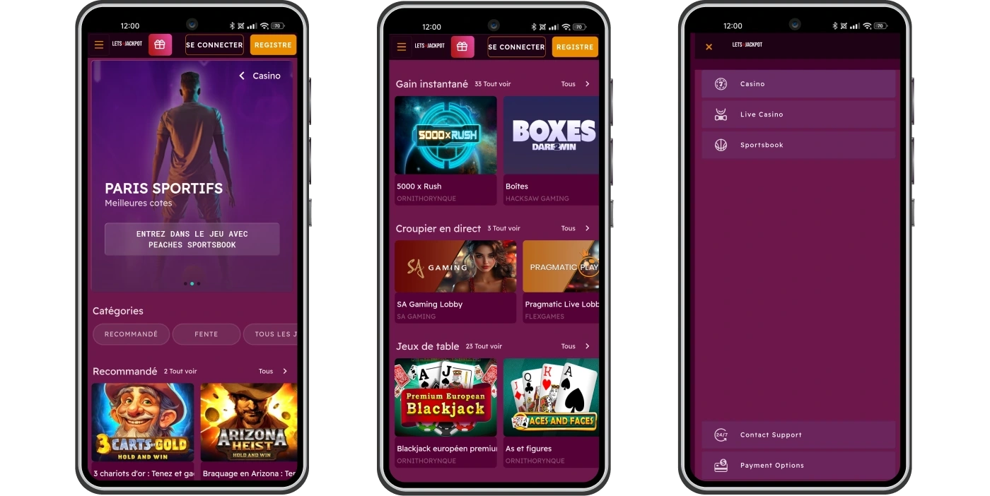 LetsJackpot Casino App Screenshot